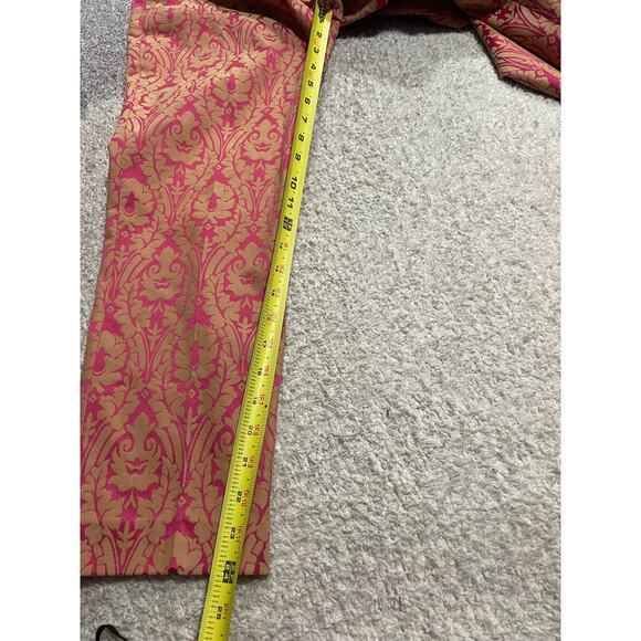 Sigrid Olsen Holiday Pants Womens Sz 2 Paisley Print Stretch Cropped Pink Shine - Picture 4 of 11